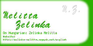 melitta zelinka business card